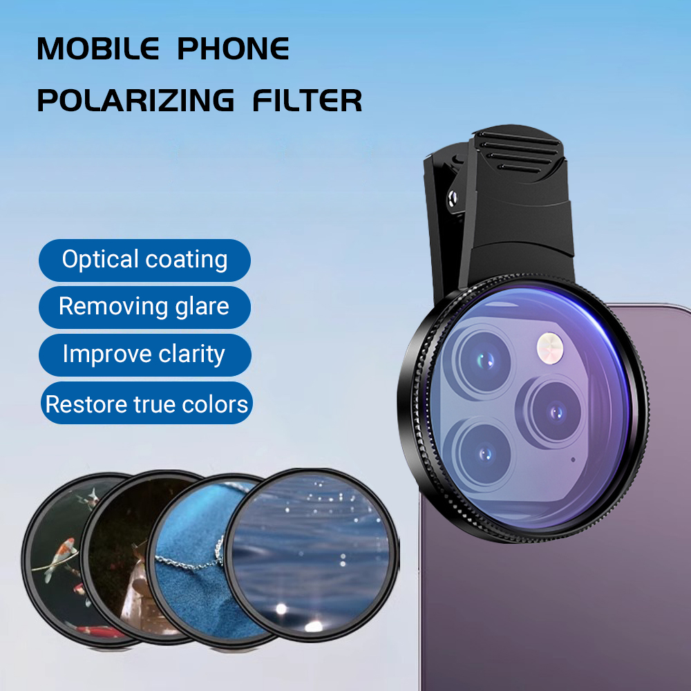 Phone Accessories For Android - عدسة هاتف محمول 52 ملم، مستقطبة