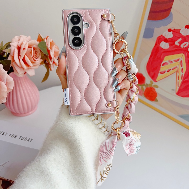 Z Phone Accessories - الفاخرة موجة نمط الجلود قضية الهاتف