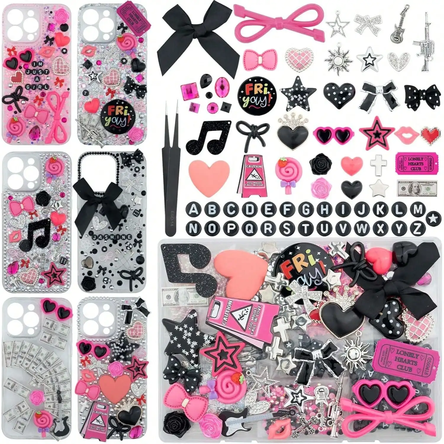 Phone Accessories Kit - 1050 قطعة من مجموعة زينة حافظات