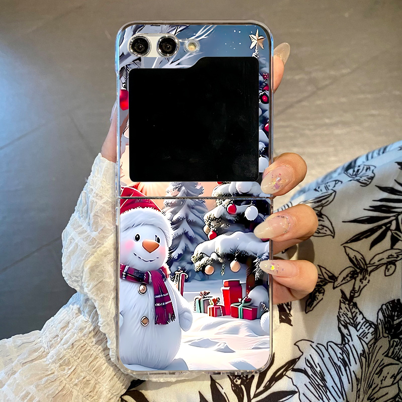 Z Phone Accessories - غطاء هاتف بتصميم رجل الثلج والأيل