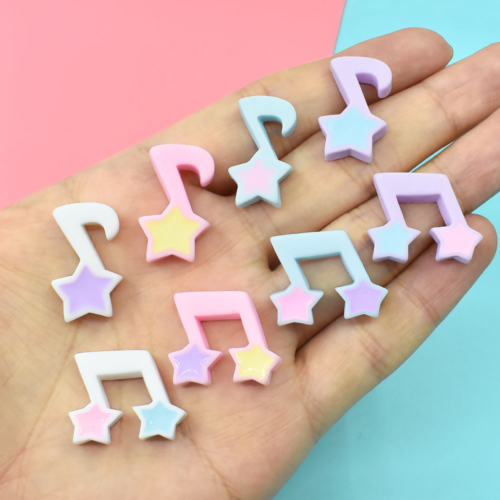 Phone Accessories Clipart - 10 قطعة الراتنج ستار الموسيقى ثمانية