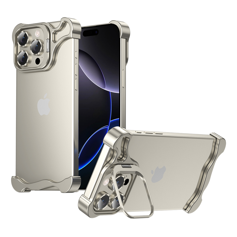 Phone Accessories Case - حامل عدسة ممتص للصدمات معدني بدون