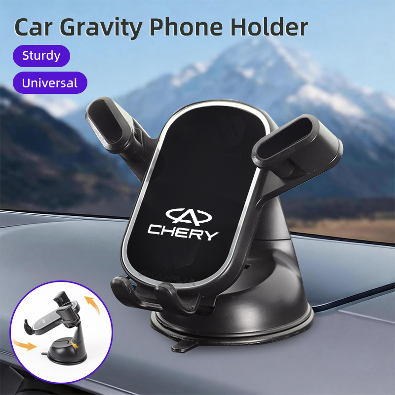 Qq Phone Accessories - حامل هاتف للسيارة بالجاذبية مع قاعدة