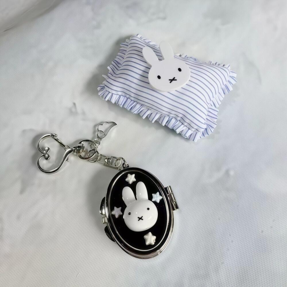 Phone Accessories Chain - مرآة ميفي كاواي للمكياج، مرآة معدنية