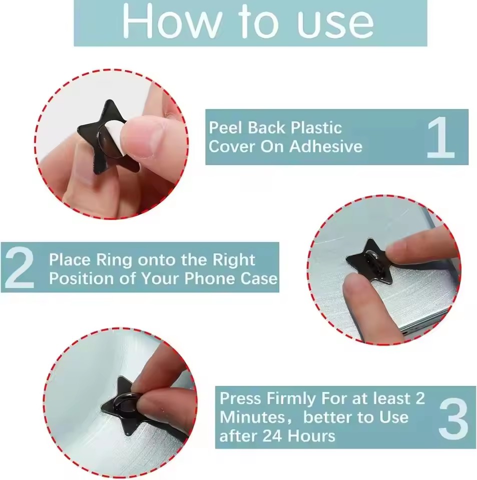 حلقة إصبع معدنية لاصقة من زياي - مراجعة Phone Accessories Hooks وسعره