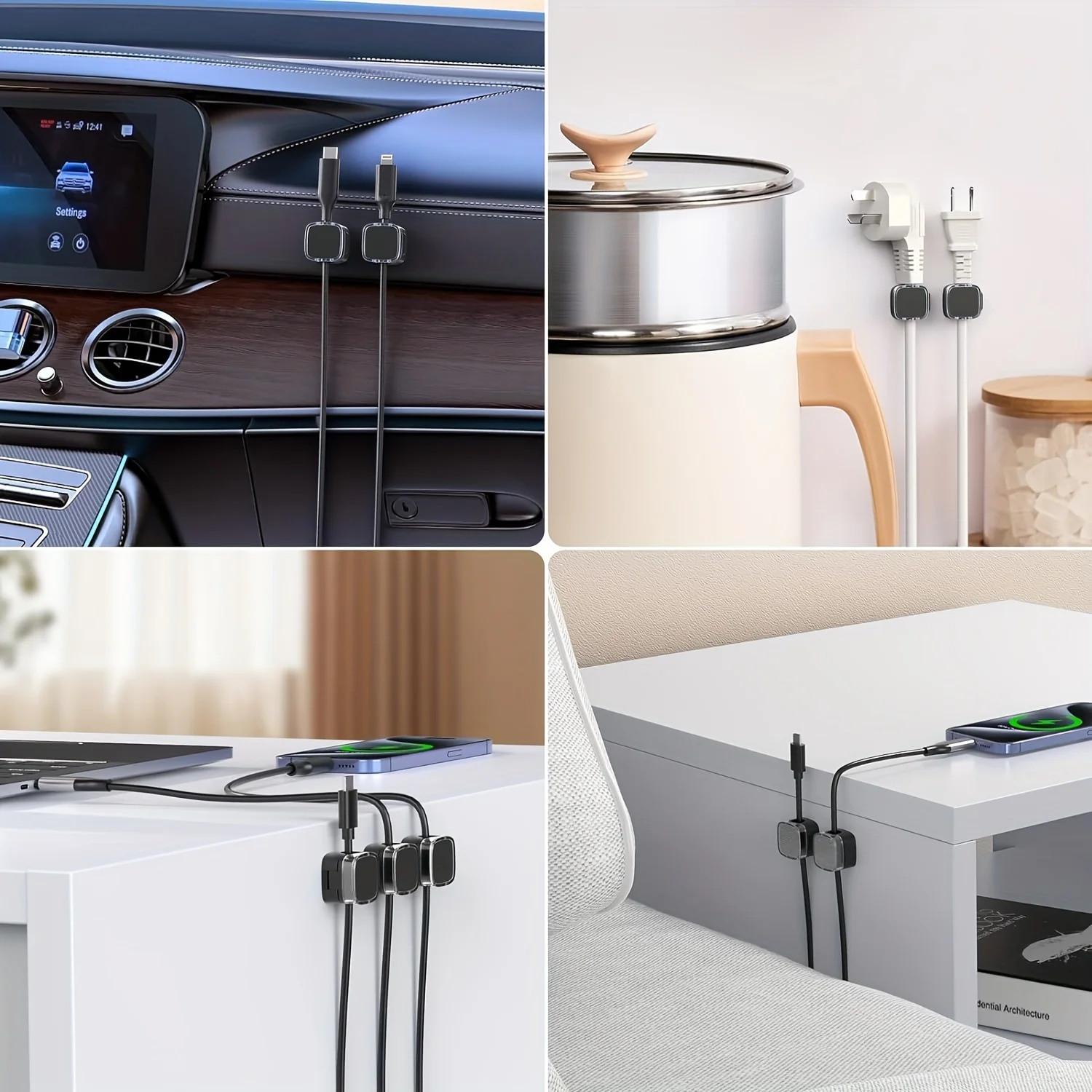 VIKEFON-مشابك إدارة الكابلات ا - مراجعة Phone Accessories Hooks وسعره