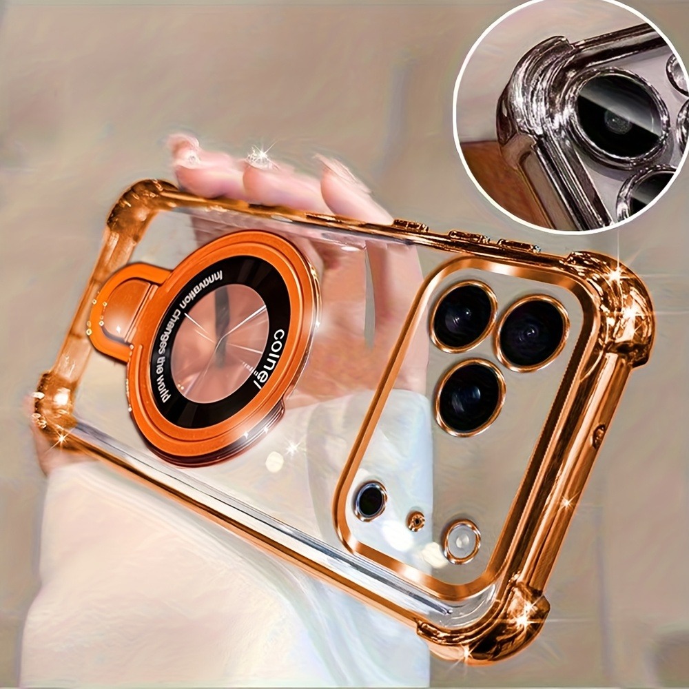غطاء هاتف فاخر شفاف مطلي لآيفو - مراجعة Phone Accessories Ring وسعره