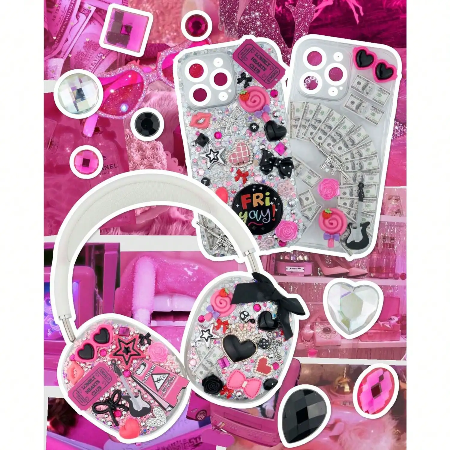 1050 قطعة من مجموعة زينة حافظا - مراجعة Phone Accessories Kit وسعره