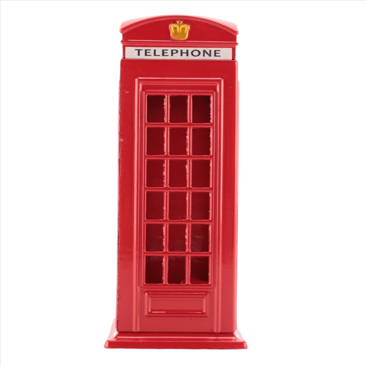 حصالة نقود معدنية حمراء على شك - مراجعة Phone Accessories London وسعره