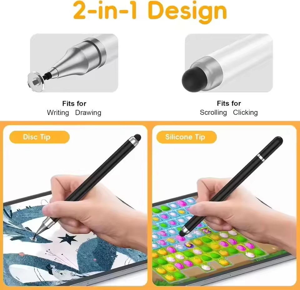 قلم ستايلس عالمي 2 في 1 للأجهز - مراجعة Phone Accessories For Android وسعره